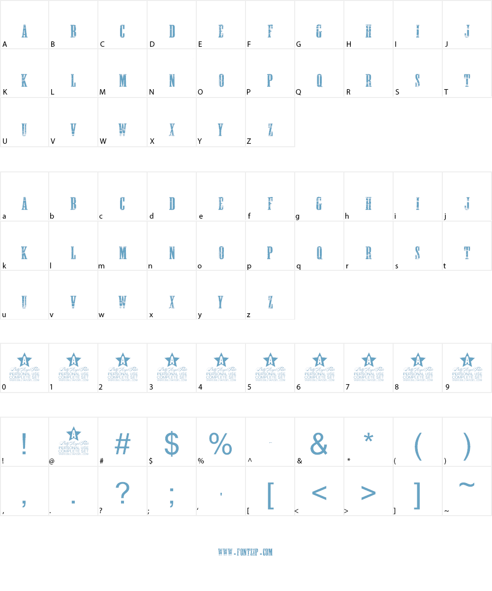GONNA GETHA PERSONAL USE Font Character